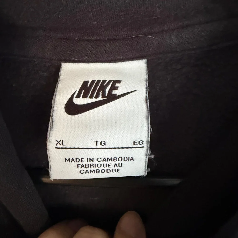 Nike Kids Sportswear Club Fleece Pullover Hoodie Black White Logo XL